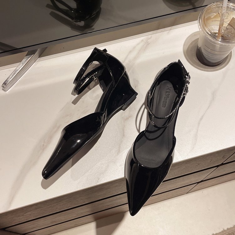 Fashion slipsole lady leather shoes France style small shoes