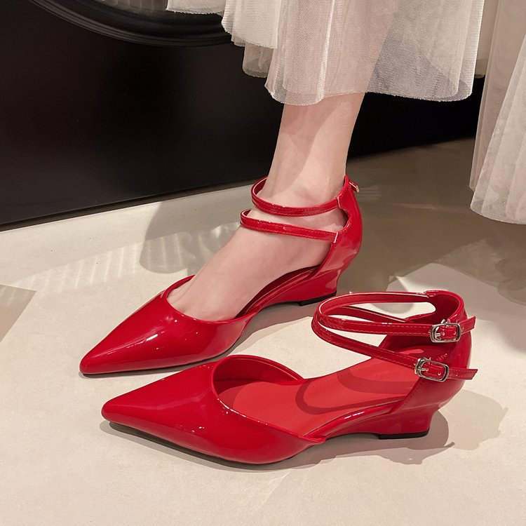 Fashion slipsole lady leather shoes France style small shoes