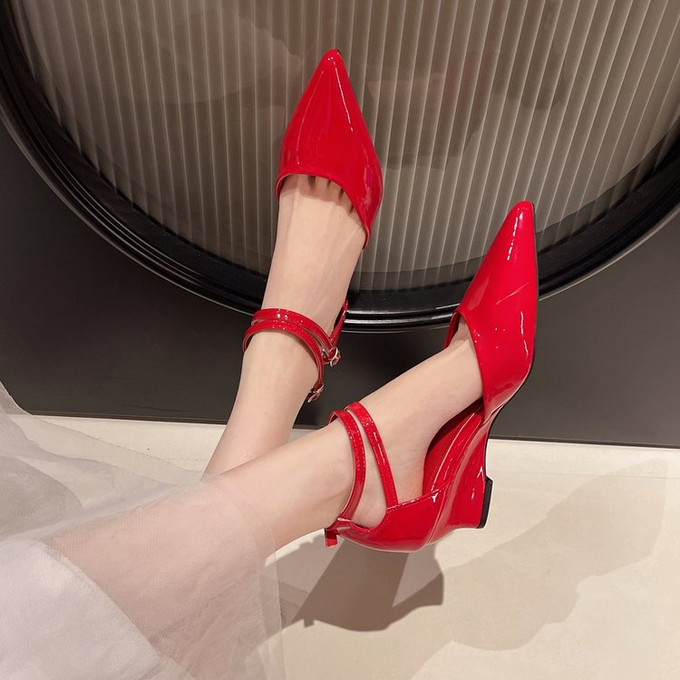 Fashion slipsole lady leather shoes France style small shoes