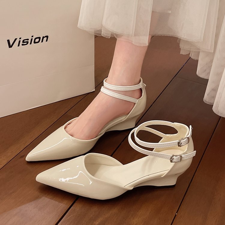 Fashion slipsole lady leather shoes France style small shoes