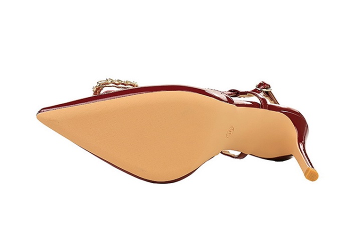 Patent leather high-heeled shoes fine-root shoes