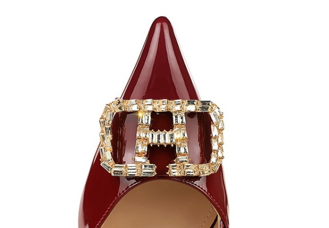 Patent leather high-heeled shoes fine-root shoes