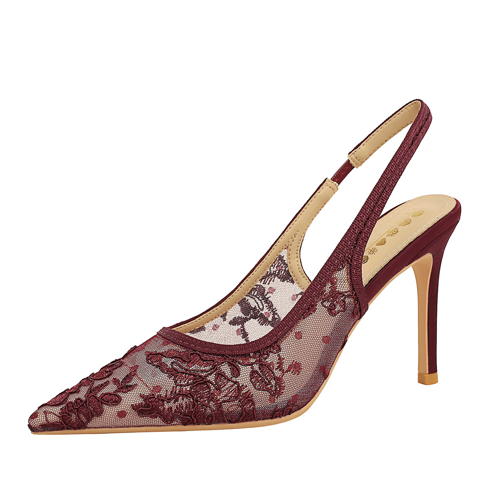 Hollow shoes low high-heeled shoes for women