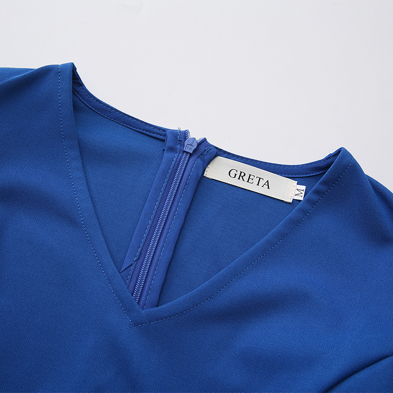 Lotus sleeve printing spring and summer multilayer dress