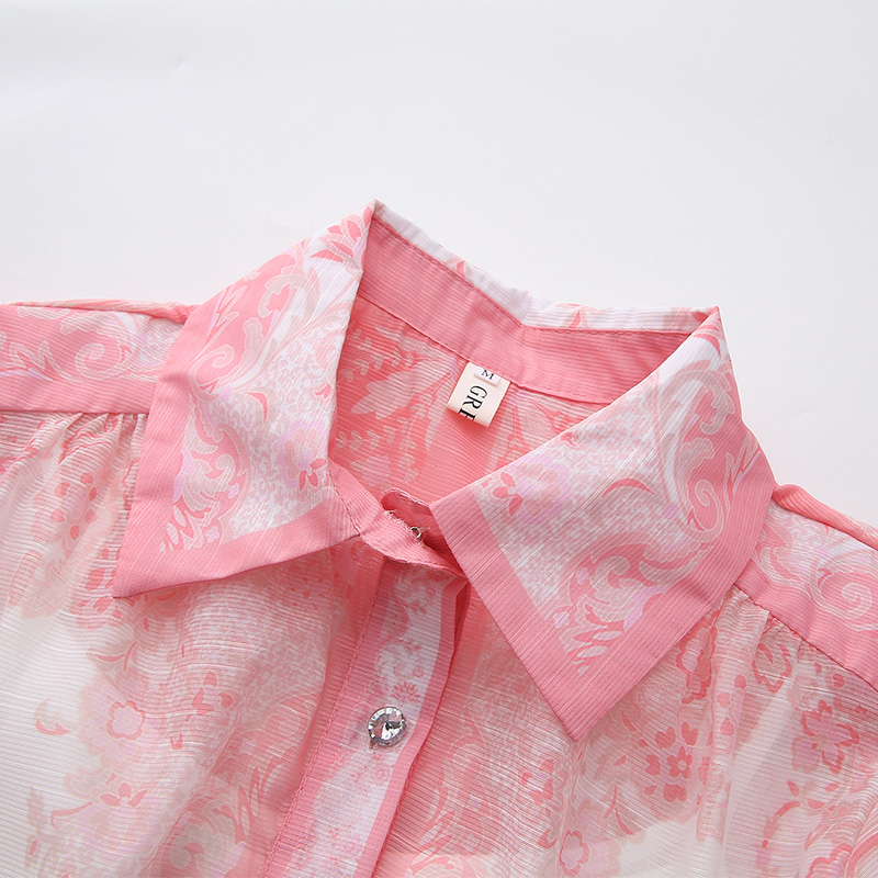 Single-breasted spring corset printing classical dress