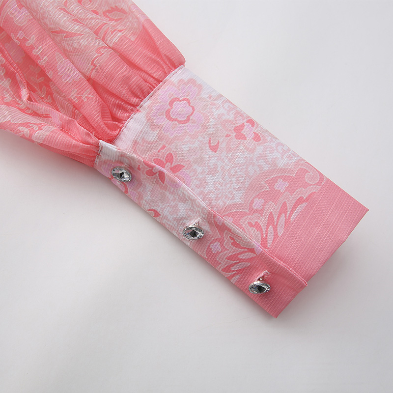 Single-breasted spring corset printing classical dress