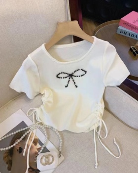 France style spring and summer pearl chanelstyle tops