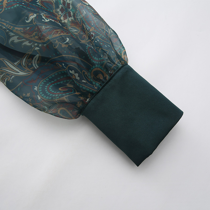 Long printing corset national style long sleeve dress