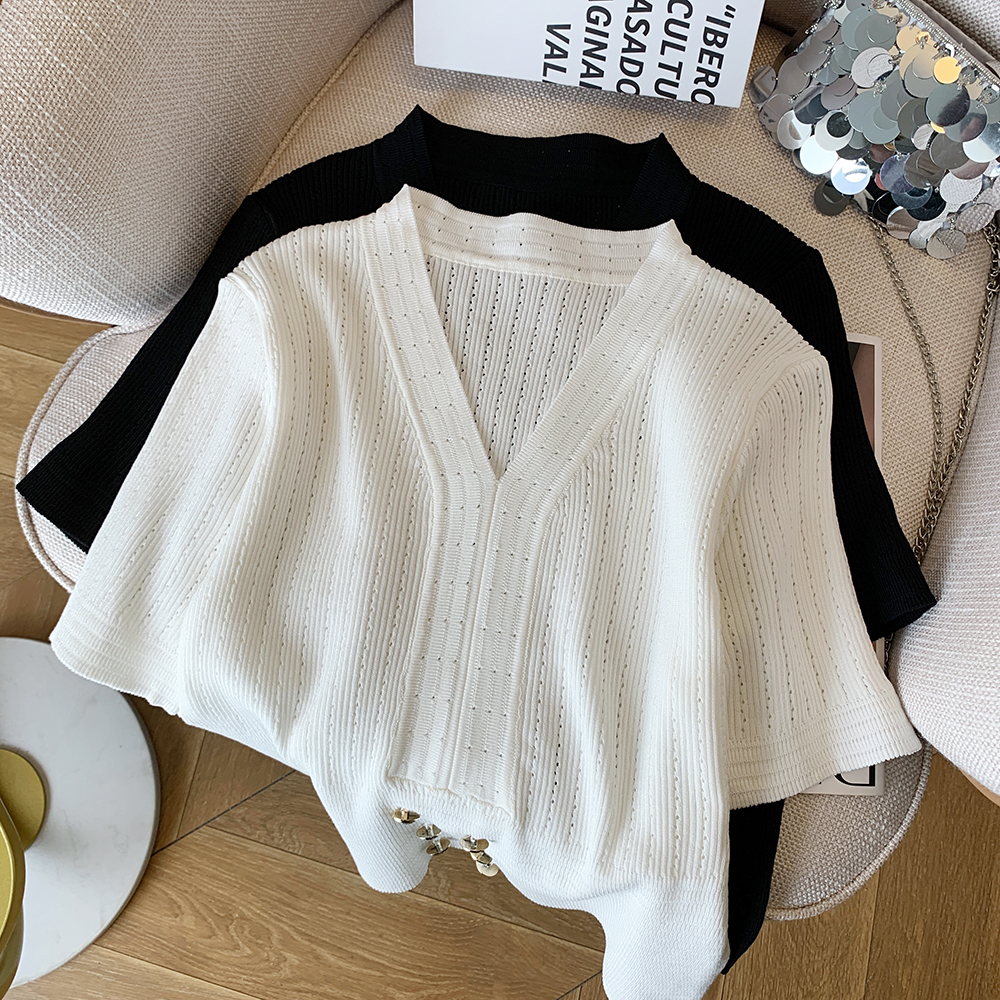 Inside the ride all-match tops summer ice silk T-shirt for women