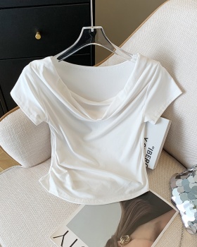 Short sleeve summer short T-shirt spicegirl slim tops