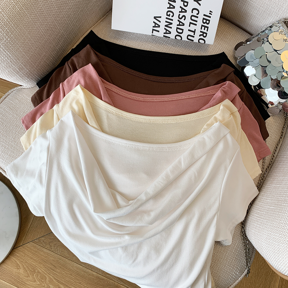 Short sleeve summer short T-shirt spicegirl slim tops