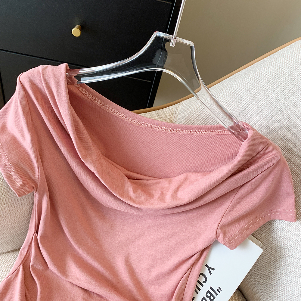 Short sleeve summer short T-shirt spicegirl slim tops