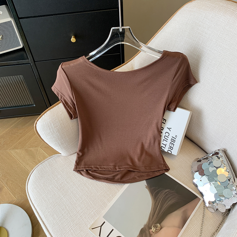 Short sleeve summer short T-shirt spicegirl slim tops