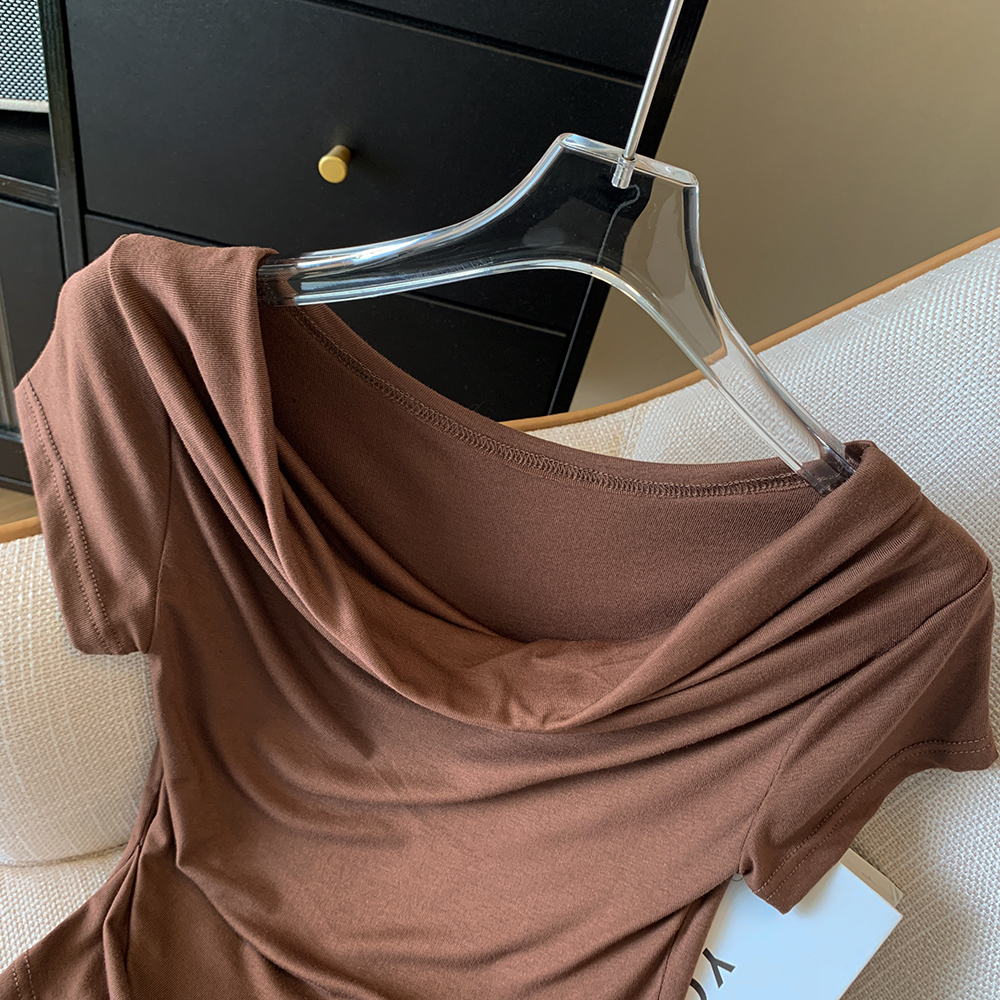 Short sleeve summer short T-shirt spicegirl slim tops