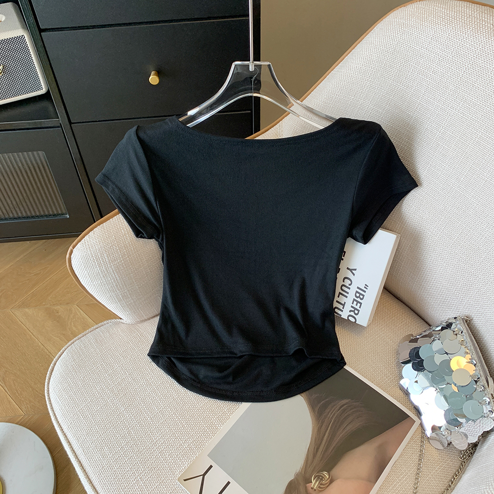 Short sleeve summer short T-shirt spicegirl slim tops