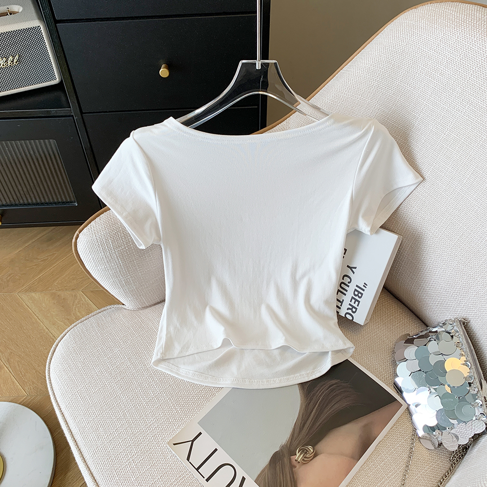 Short sleeve summer short T-shirt spicegirl slim tops