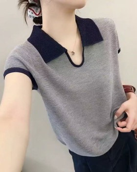 Unique Korean style T-shirt niche mixed colors tops