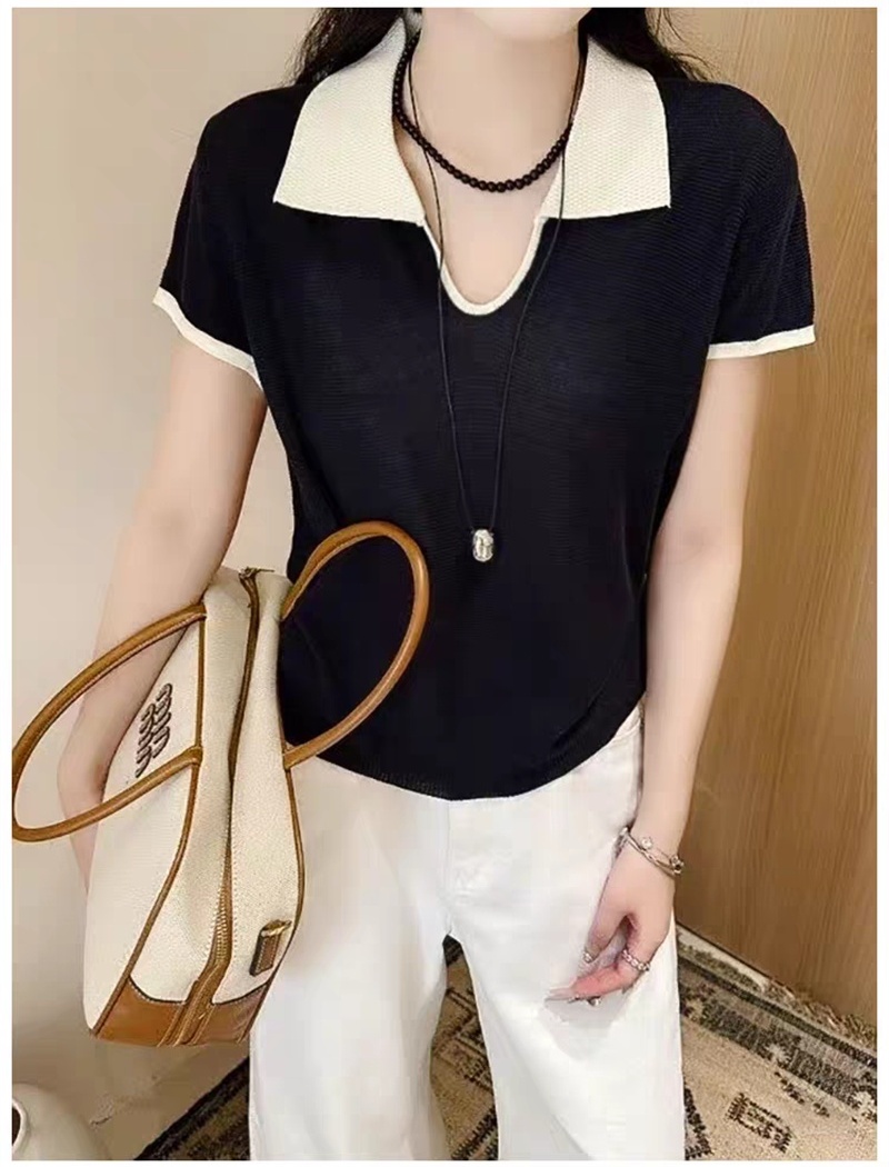 Unique Korean style T-shirt niche mixed colors tops