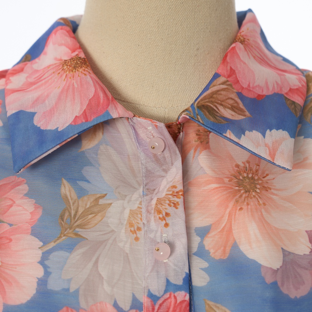 Pinched waist long colors fashion short sleeve dress