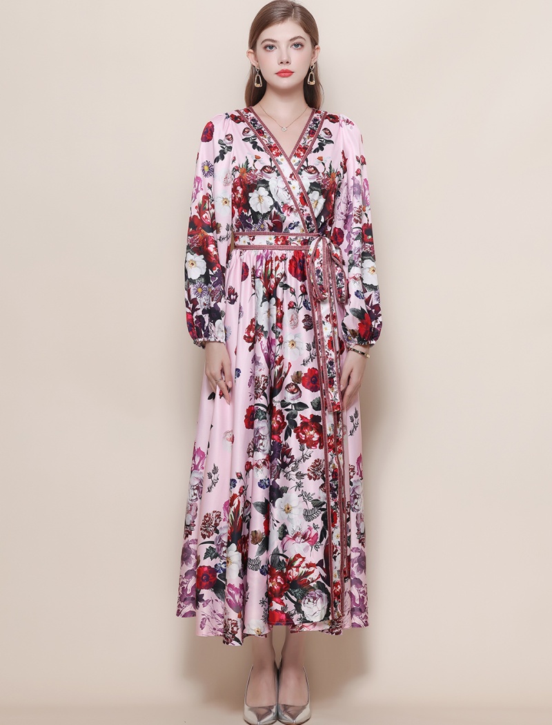 Slim France style long dress A-line dress for women