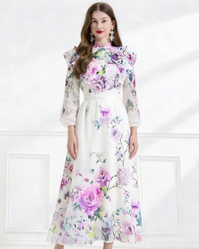 Lotus leaf edges flowers skirt 2pcs set