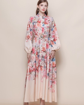 Temperament slim dress Western style breasted formal dress