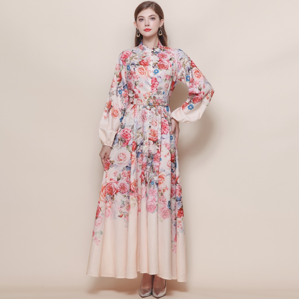 Temperament slim dress Western style breasted formal dress