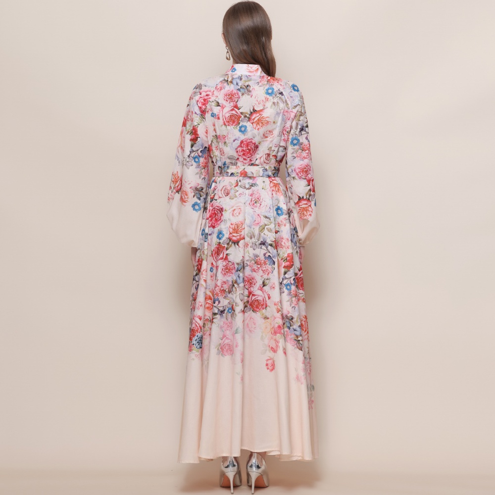 Temperament slim dress Western style breasted formal dress