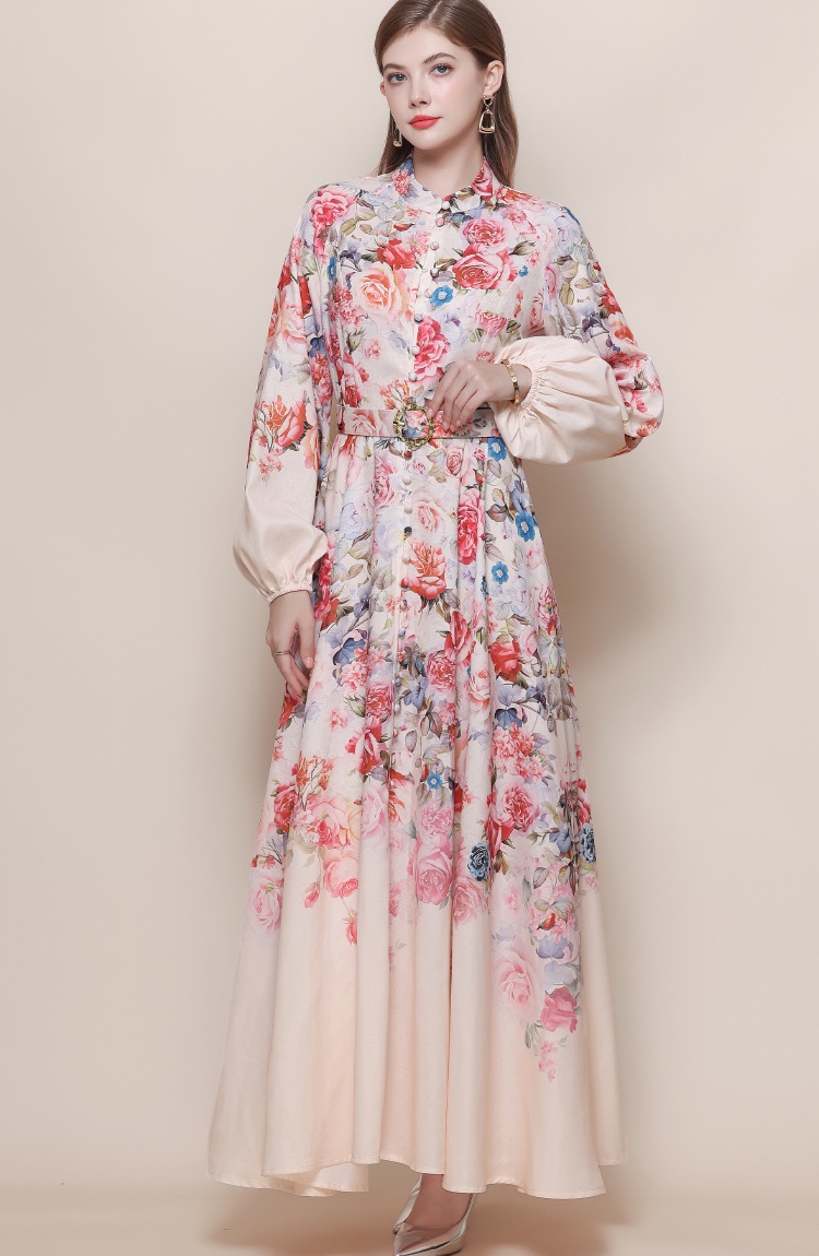 Temperament slim dress Western style breasted formal dress