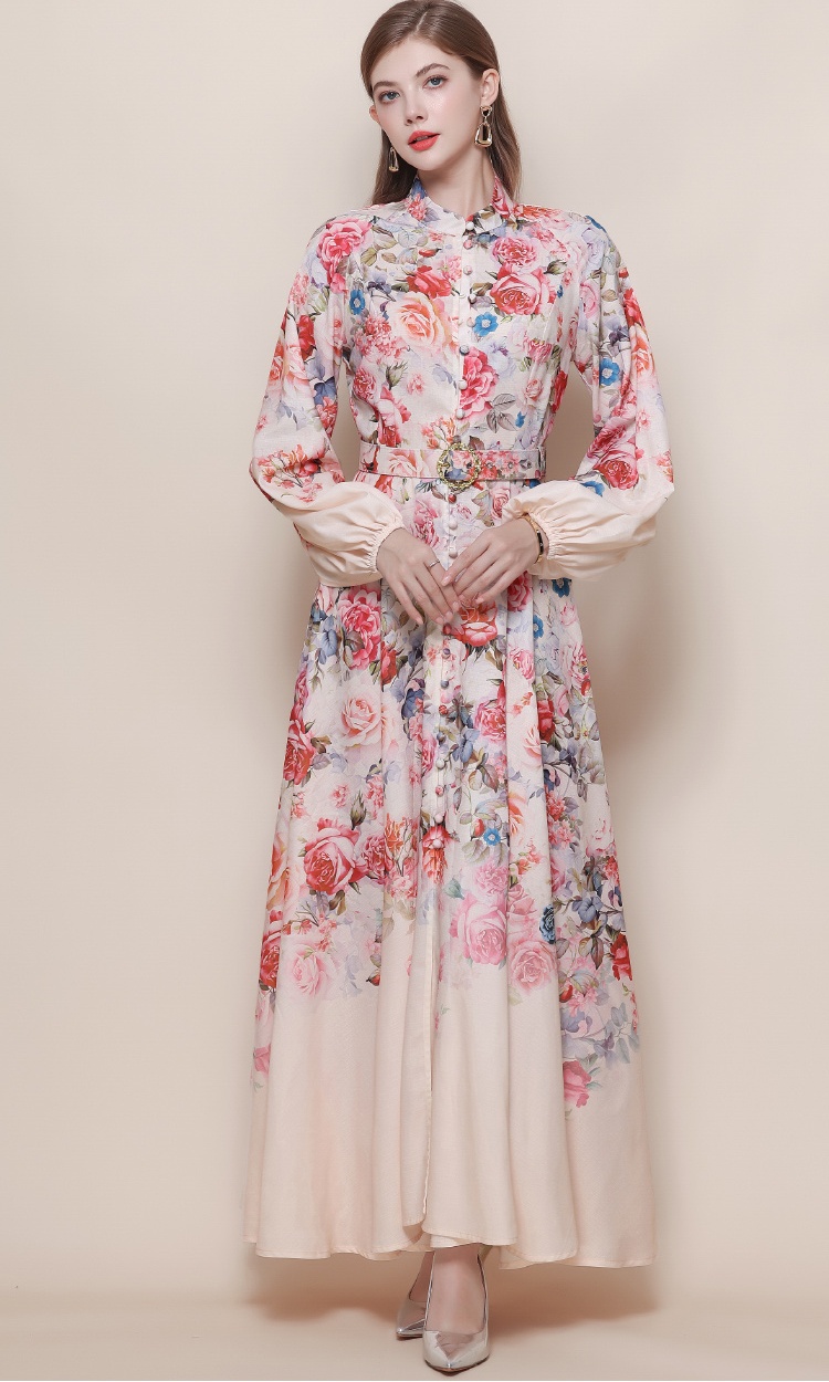 Temperament slim dress Western style breasted formal dress