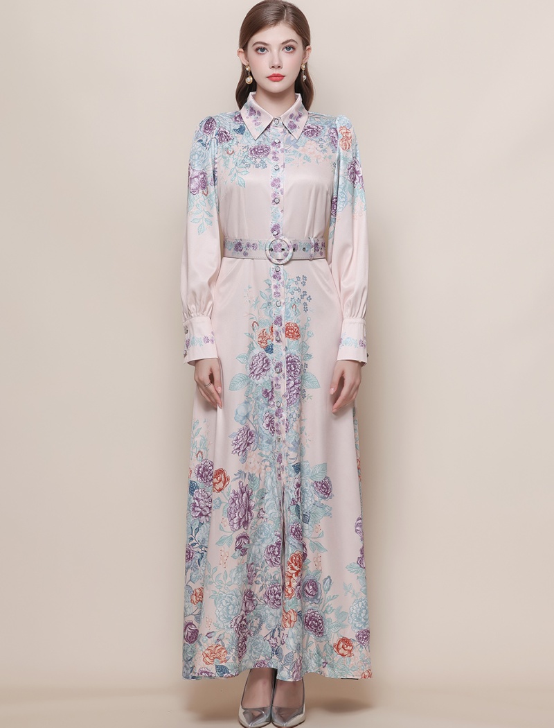 Slim retro temperament dress France style long formal dress