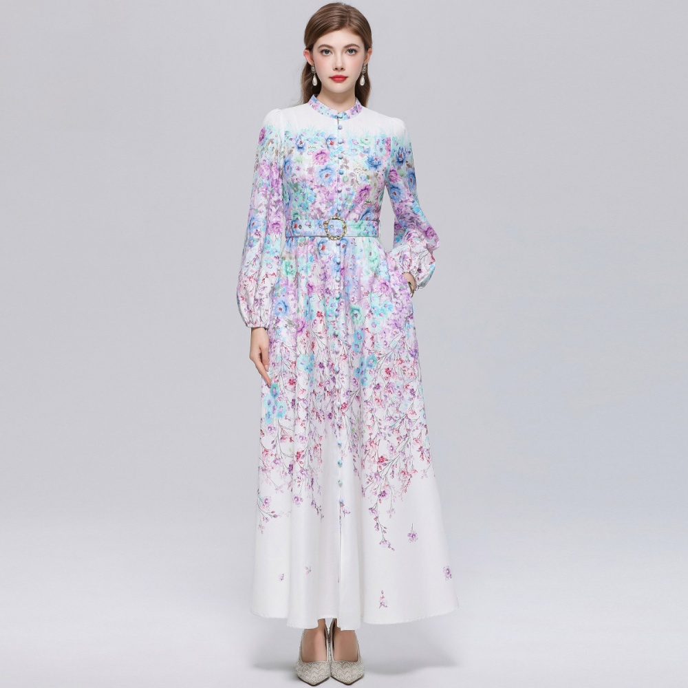 Temperament breasted formal dress France style retro dress