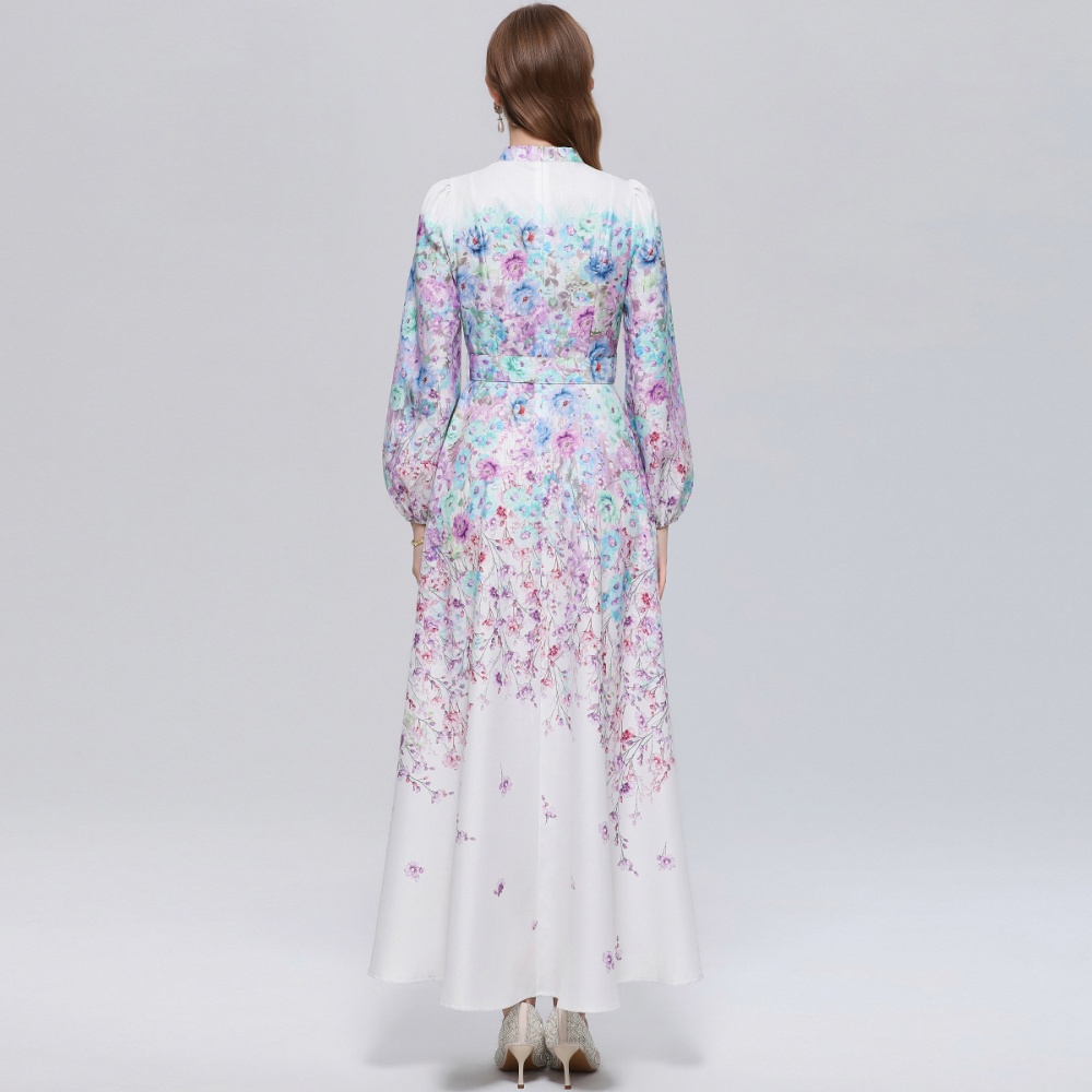 Temperament breasted formal dress France style retro dress