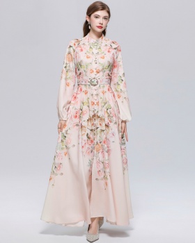 France style breasted formal dress Western style dress