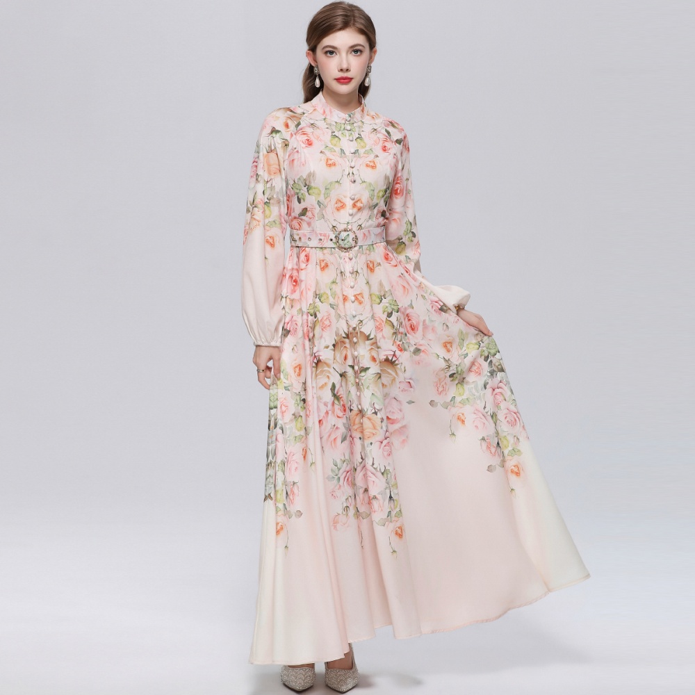 France style breasted formal dress Western style dress