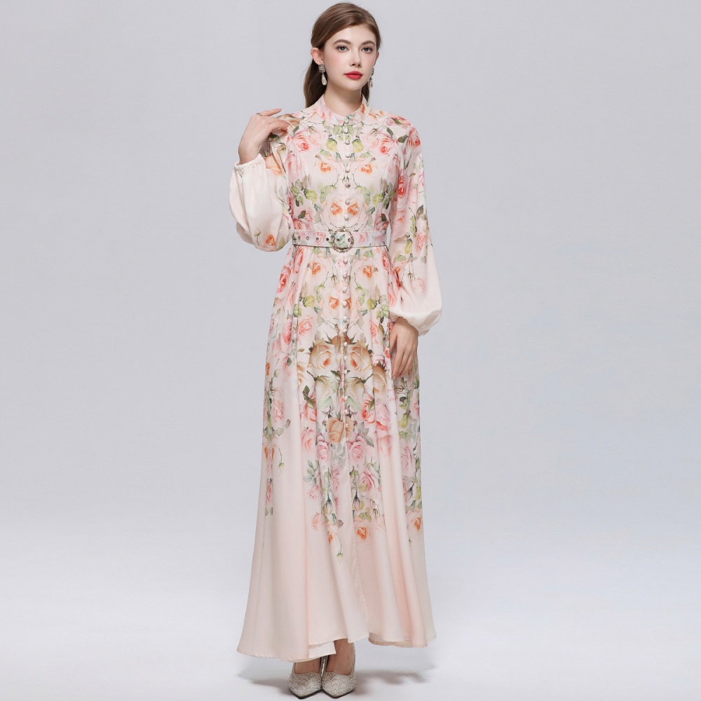 France style breasted formal dress Western style dress