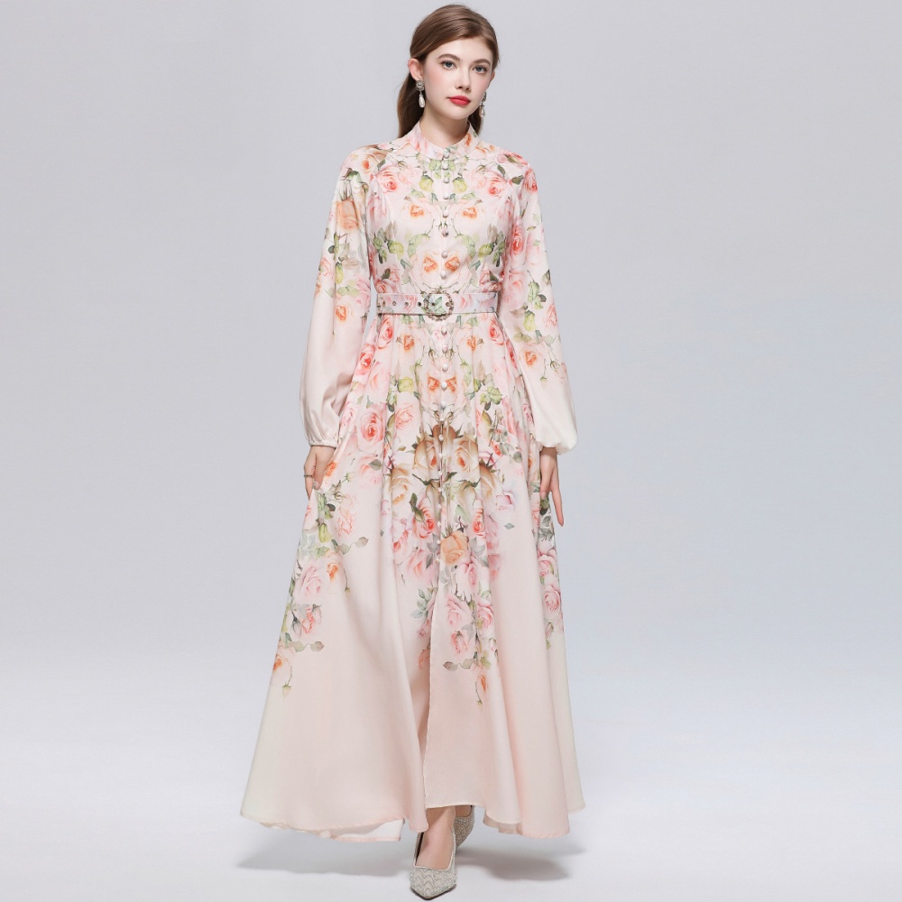 France style breasted formal dress Western style dress