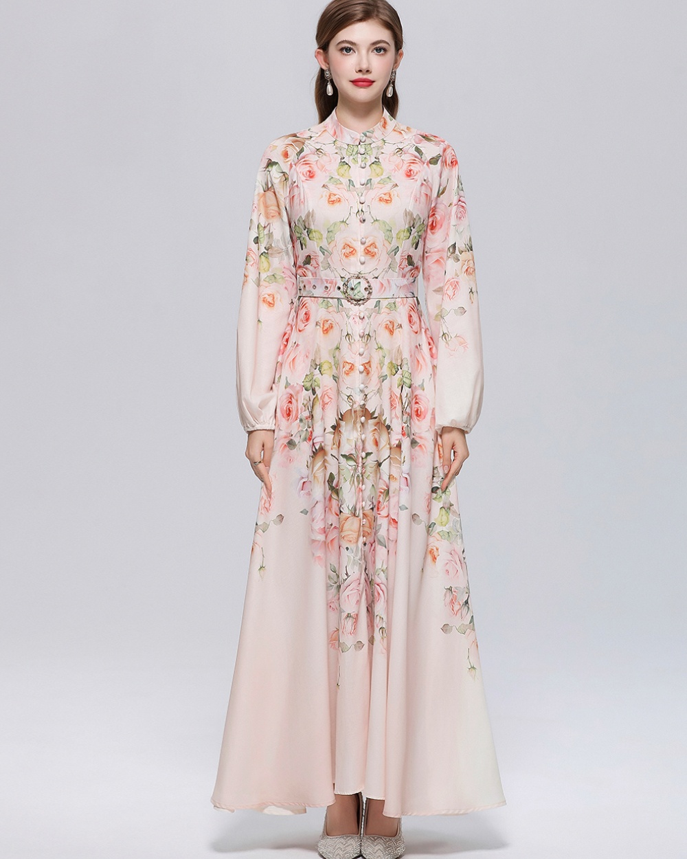 France style breasted formal dress Western style dress