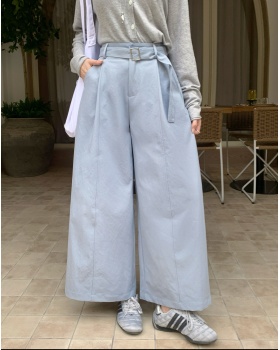 High waist slim wide leg pants spring loose casual pants