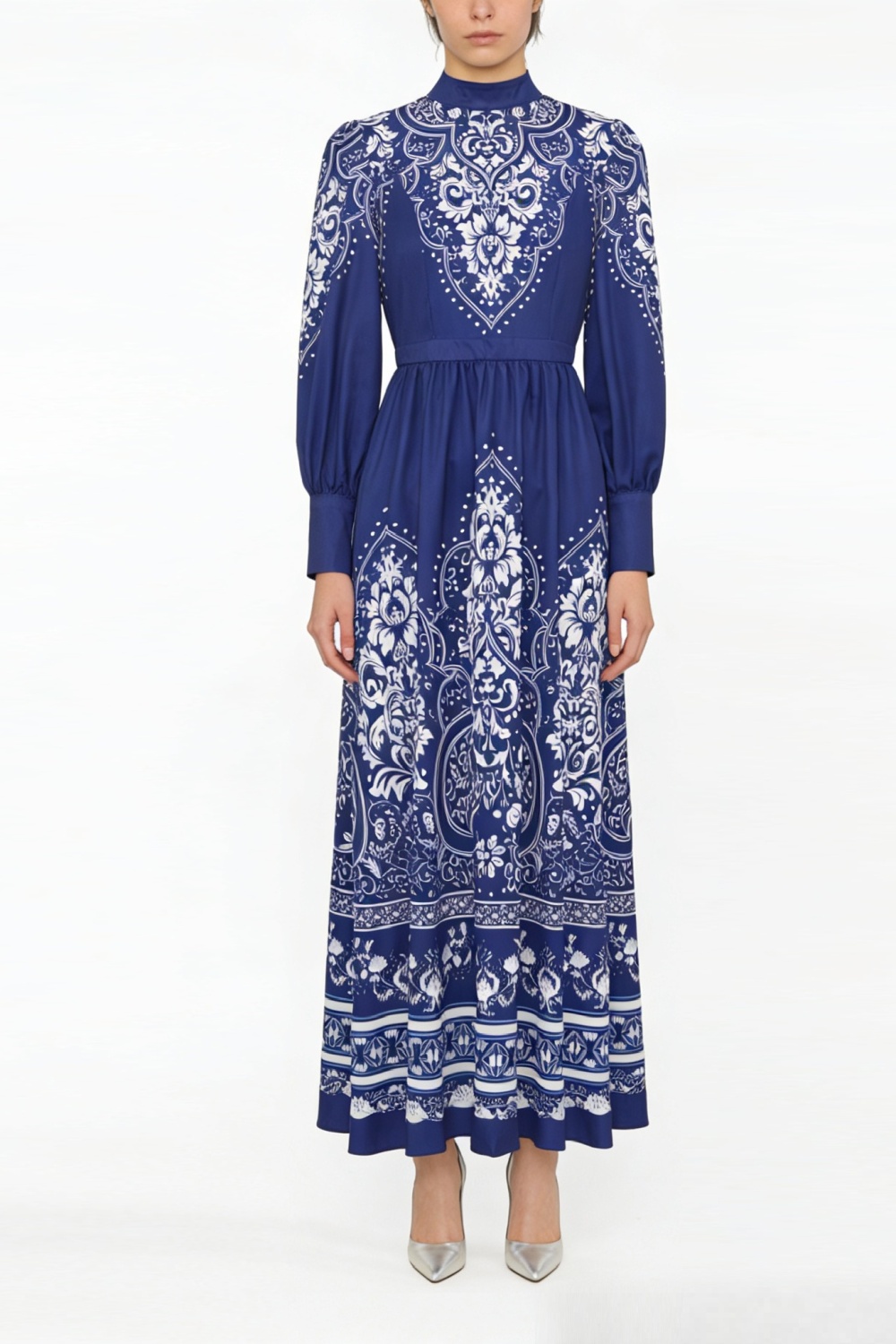 Temperament spring and summer retro long dress