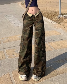 Denim long pants work clothing for women