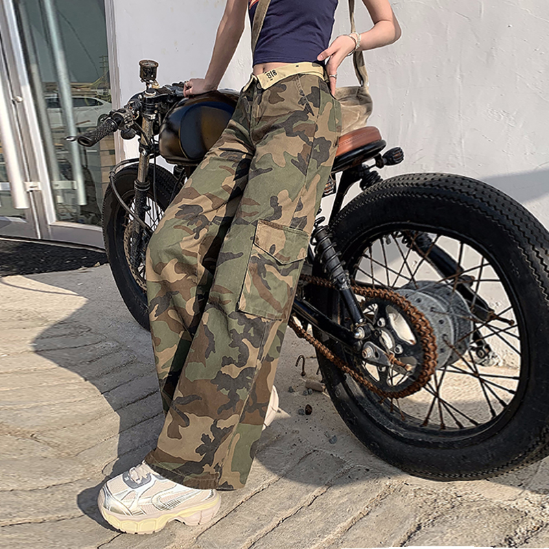 Denim long pants work clothing for women