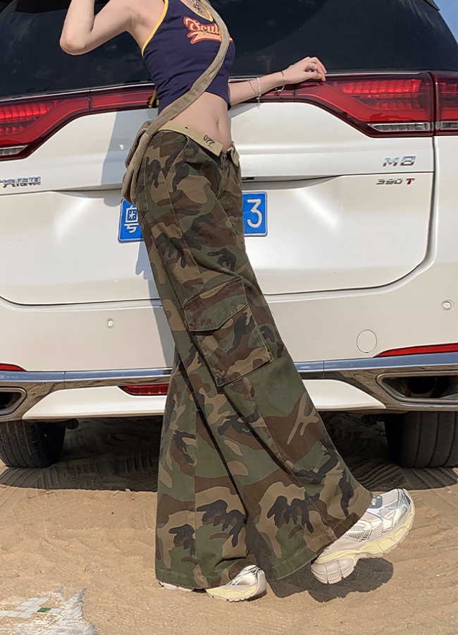 Denim long pants work clothing for women