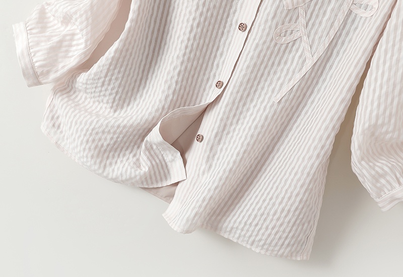 Spring simple tops mixed colors lapel shirt for women