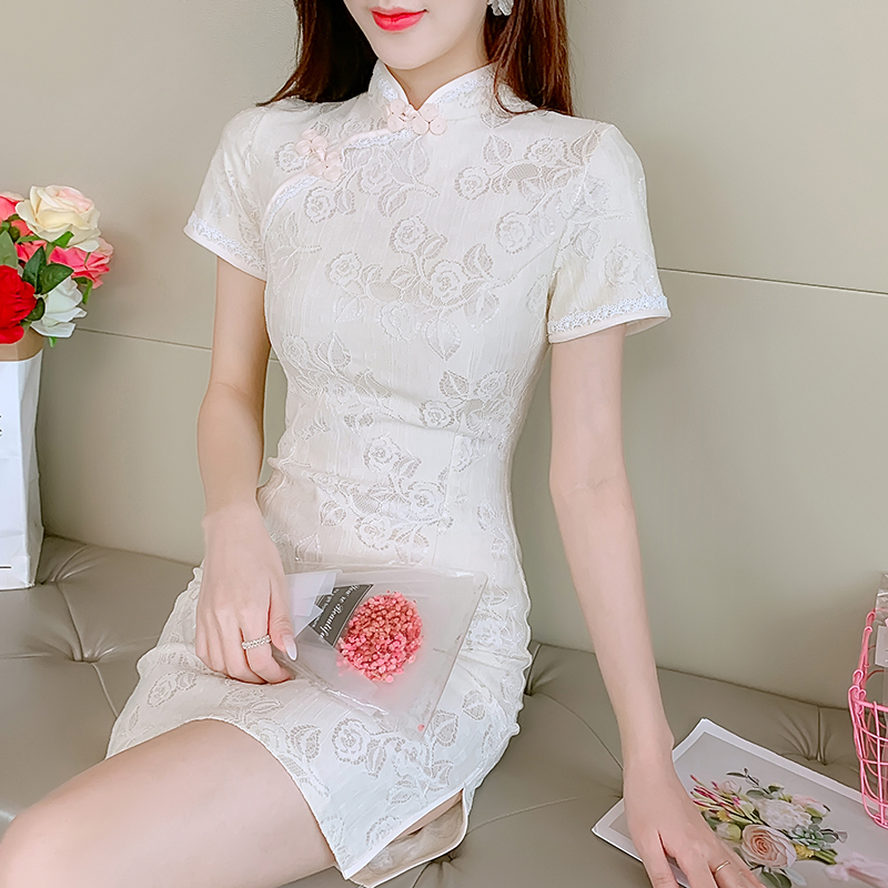 Maiden Chinese style fashion dress summer light cheongsam