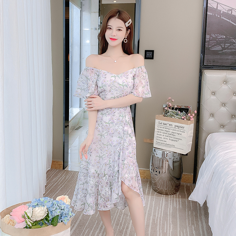 Romantic chiffon light temperament summer dress for women
