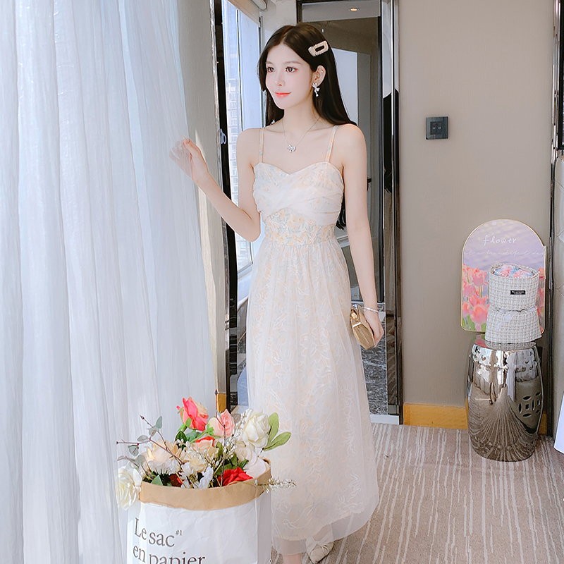 Sweet France style dress enticement strap dress
