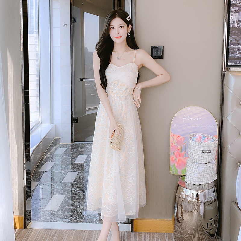 Sweet France style dress enticement strap dress