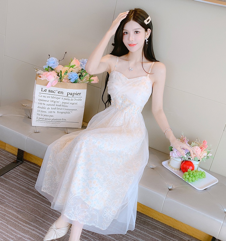 Sweet France style dress enticement strap dress