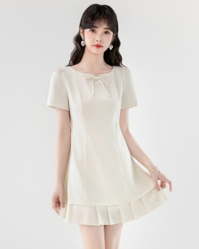 Summer splice spicegirl pleated short sleeve dress